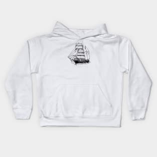 sailing ship Kids Hoodie